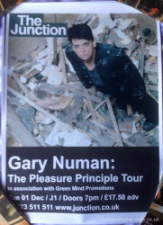 Gary Numan 2009 Venue Poster Cambridge